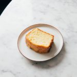 slice of cake on white plate